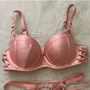 Honey Birdette Jerry blush pink 34D bra